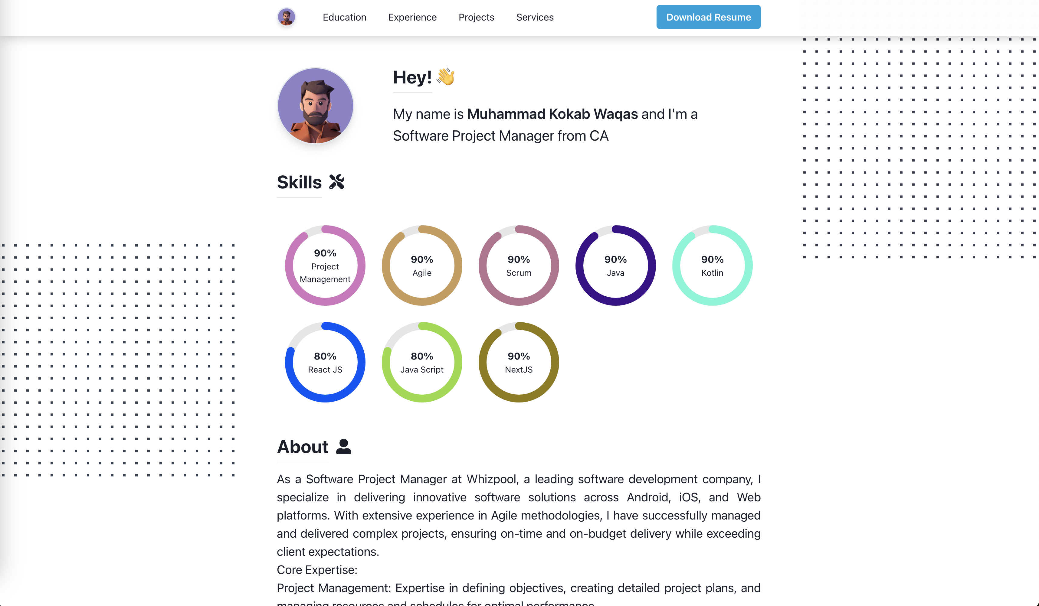 Professional portfolio created with LinkedPortfolio, showcasing creative designs and projects